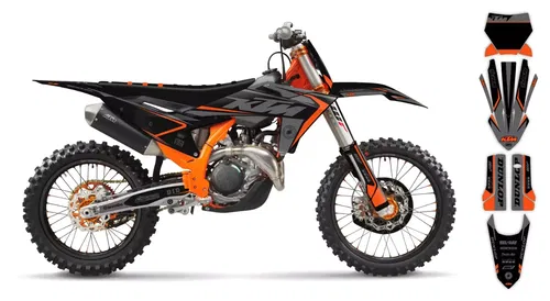 Plastics + Graphics applied KTM 2023 2024 XC XC-F SX SX-F