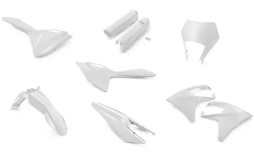 Gas Gas 2024 2025 EC EC-F Original White Plastics kit + Fork guards