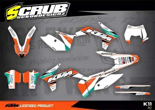 Graphics Kit KTM EXC 2012 2013 125-200-250-350-450-500 Decals Stickers