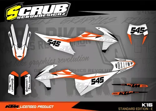 Plastics + Graphics KTM 2017-2019 XC-W XCF-W EXC EXC-F Custom Race Number