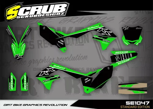 Kawasaki KX450 2019-2023 KX250 2021-2024 KXF Graphics Decals Stickers kit