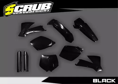 Plastics KTM SX 125 200 250 380 400 450 520 2001 2002 Kit Black