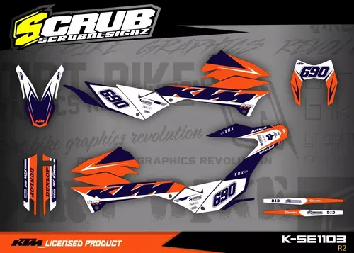 KTM SMC-R 690 2012 2013 2014 2015 2016 2017 2018 Supermoto Graphics decals