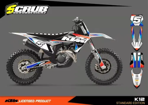 KTM Graphic SX SXF 2023 2024 125 250 300 350 450 Decals XC XCf SCRUB