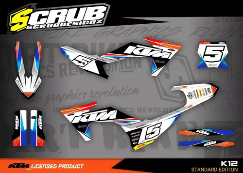 KTM Graphic SX SXF 2023 2024 125 250 300 350 450 Decals XC XCf SCRUB