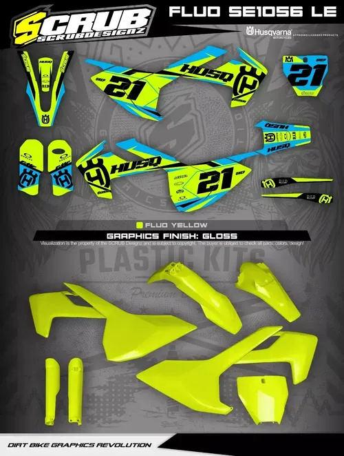 Plastics + Graphics Husqvarna TC FC FX 2016 2017 2018 125 250 300 450 applied
