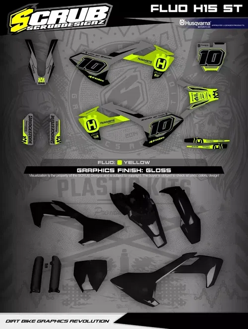 Plastics + Graphics Husqvarna TC 65 2016-2023  Custom race number