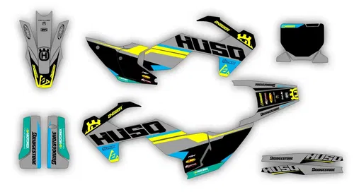 Graphics TC 65 2024 Husqvarna decals SCRUB TC 65 Decals