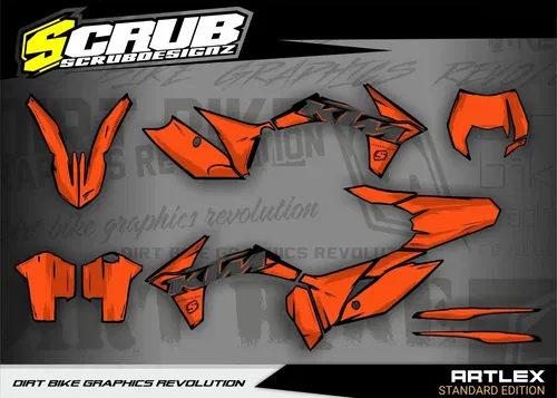 Plastics + Graphics KTM 2012 2013 XCF-W EXC EXC-F 125 200 250 300 350 450 500