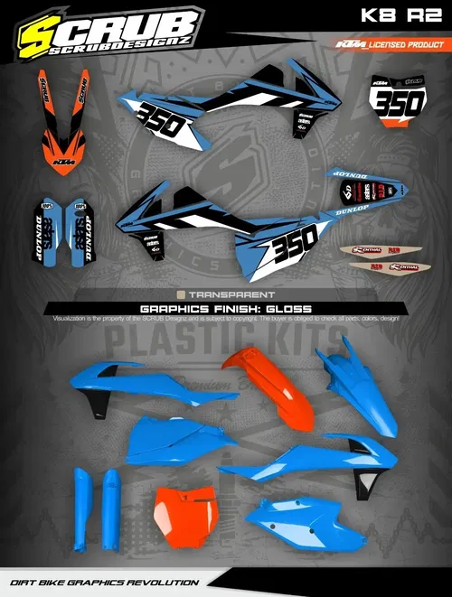 Plastics + Graphics KTM 2016 2017 2018 125 250 300 350 450 XC XC-F SX SX-F SCRUB