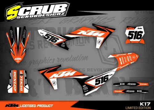 Plastics + Graphics applied KTM 2023 2024 XC XC-F SX SX-F 125 150 250 350 450