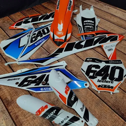 Plastics + Graphics applied KTM 2019-2022 XC XC-F SX SX-F custom name + number