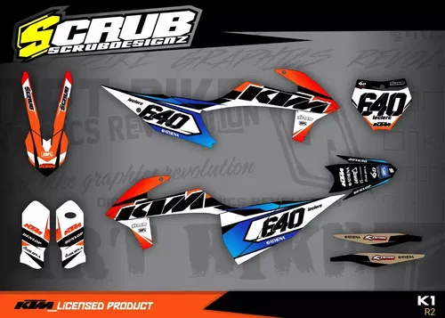 Plastics + Graphics applied KTM 2019-2022 XC XC-F SX SX-F custom name + number