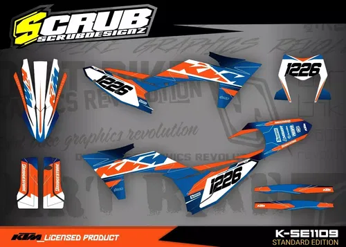 Plastics + Graphics KTM 2024 2025 XC-W XCF-W EXC EXC-F decals stickers kit