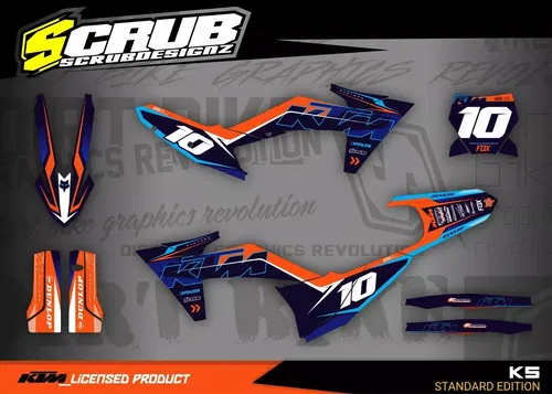 KTM 2023 2024 SX SX-F XC XC-F Graphics decals stickers kit | Custom race number