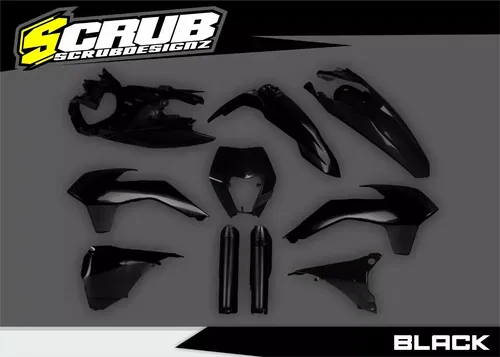 SUPERMOTO Conversion Plastic Kit KTM EXC EXC-F XC-W XCF-W 2016 Black