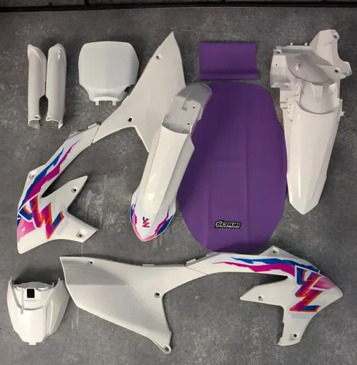 Plastics + Graphics + Seat cover Yamaha YZ450F 2023-2025 YZ250F 2024-2025 Retro