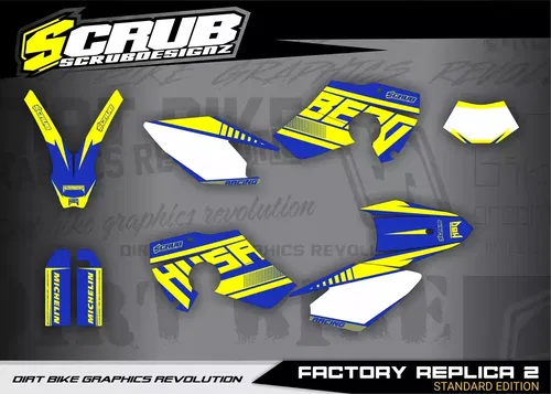 Husaberg FE 2006 2007 2008 Graphics decals stickers kit SCRUB