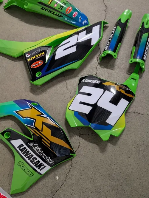 Plastics + Graphics Kawasaki KX450 2019-2023 KX250 2021-2024 KXF