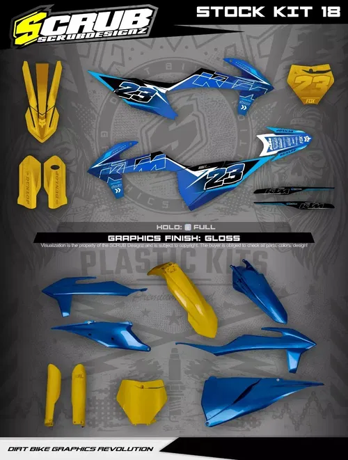 Plastics + Graphics KTM 2019 2020 2021 2022 SX SX-F XC XC-F Holographic custom