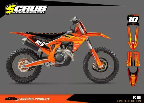 KTM 2023 2024 SX SX-F XC XC-F Graphics decals stickers kit | Custom race number