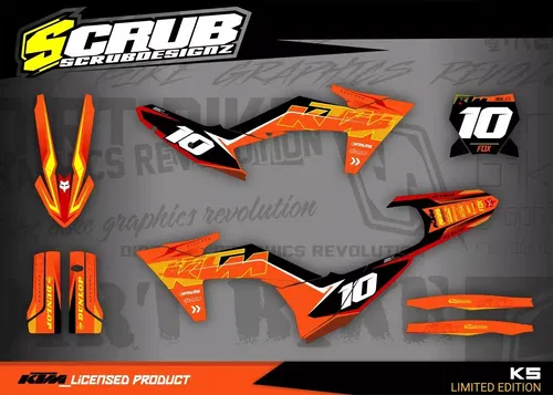 KTM 2023 2024 SX SX-F XC XC-F Graphics decals stickers kit | Custom race number