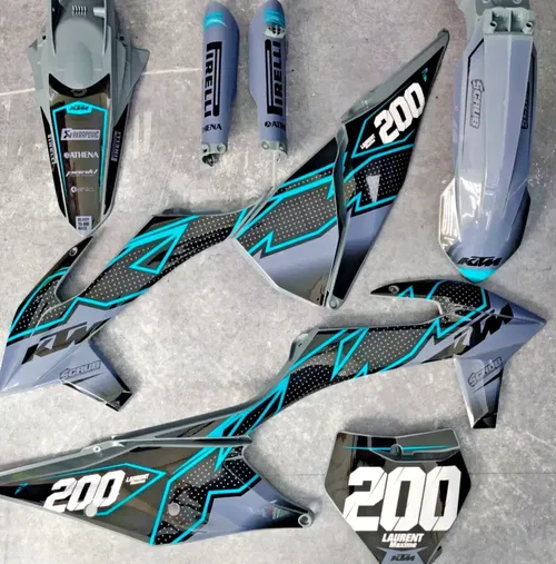 Plastics + Graphics applied KTM 2019-2022 XC XC-F SX SX-F Custom name + number