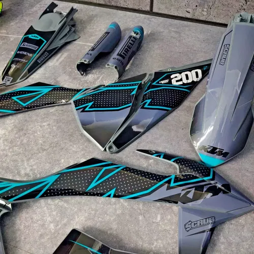 Plastics + Graphics applied KTM 2019-2022 XC XC-F SX SX-F Custom name + number