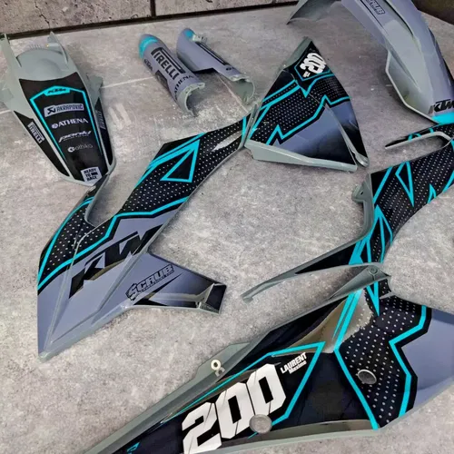 Plastics + Graphics applied KTM 2019-2022 XC XC-F SX SX-F Custom name + number