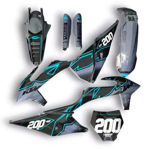 Plastics + Graphics applied KTM 2019-2022 XC XC-F SX SX-F Custom name + number
