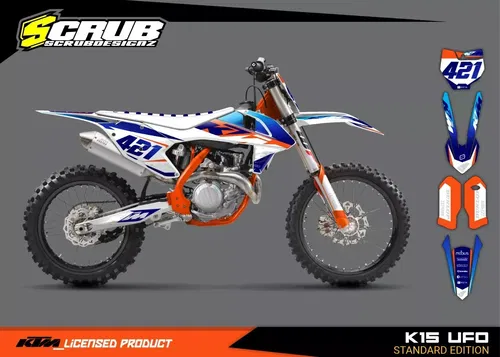Plastics + Graphics applied KTM 2016-2018 XC XC-F SX SX-F | custom name+number