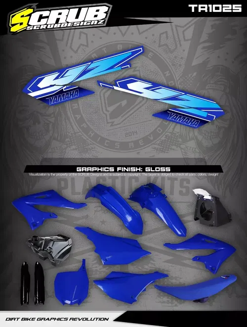 Restyle Plastics + Seat + Fuel tank + Decals Yamaha YZ125 YZ250 2002-2004