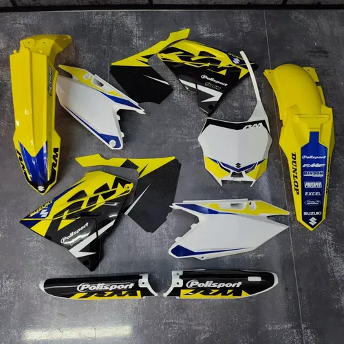 Plastics + Graphics RM Restyle Suzuki RM125 RM250 2004-2008  fitted decals