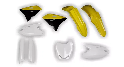 Plastics + Graphics RM Restyle Suzuki RM125 RM250 2004-2008  fitted decals
