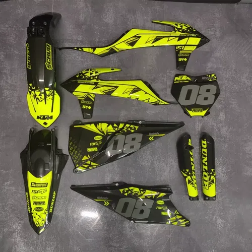 Plastics + Graphics KTM 2016 2017 2018 XC XC-F SX SX-F Custom race name + number