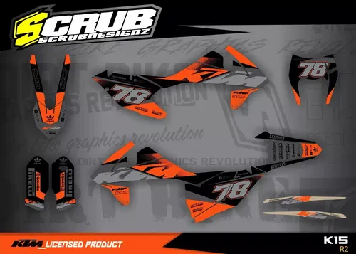 Plastics + Graphics KTM XC-W XCF-W EXC EXC-F 2017 2018 2019 Custom Race Number