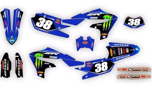 Yamaha WR250F 2020-2024 WR450F 2019-2023 WRF Graphics Decals Stickers kit set