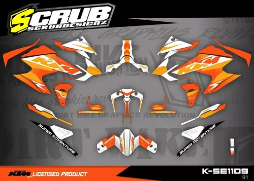 KTM Super Adenture R/S 1290  2021 2022 2023 Graphics decals stickers kit set