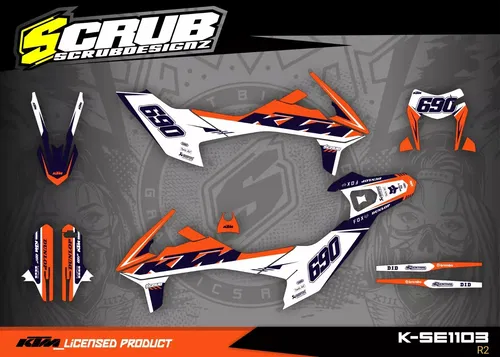 Graphics Kit KTM 690 SMC R 2019 2020 2021 2022 2023 2024 2025 Decals Supermoto