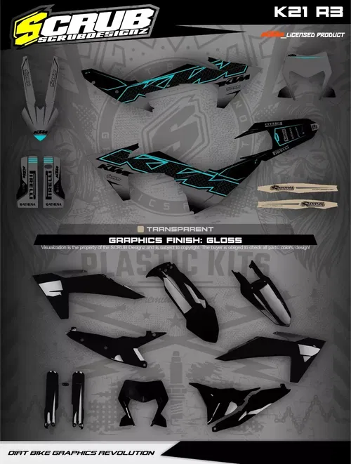 Plastics + Graphics KTM 2024 2025 XC-W XCF-W EXC EXC-F decals stickers kit