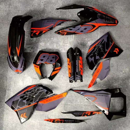 Plastics + Graphics applied KTM EXC EXC-F 2008 2009 2010 2011 XC-W XCF-W