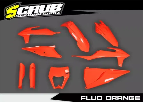 Plastics Kit KTM EXC EXC-F XC-W XCF-W 2020 2021 2022 2023 Enduro Fluo Orange