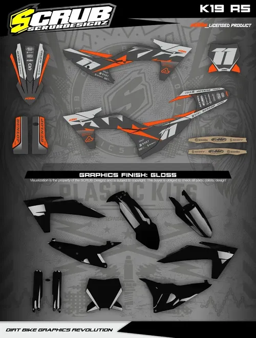Plastics + Graphics applied KTM 2023 2024 XC XC-F SX SX-F  125 250 300 350 450