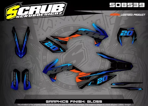 Plastics + Graphics KTM 2016 XC-W XCF-W EXC EXC-F Custom race number