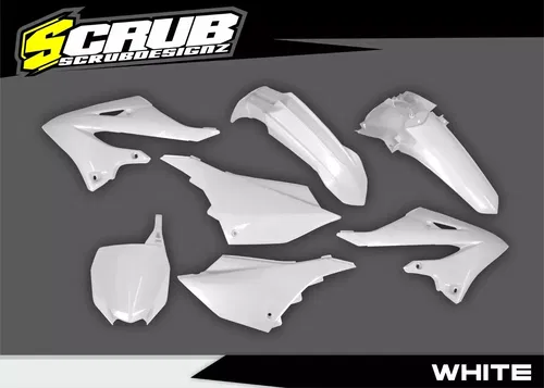 Yamaha YZ125 YZ250 2022 2023 2024 2025 2-Stroke Plastics kit White