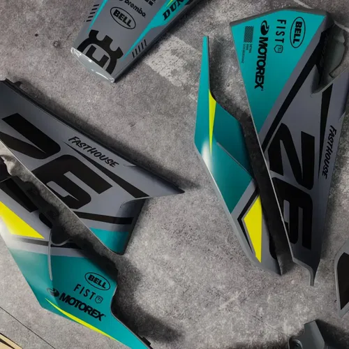 Plastics + Graphics Husqvarna TE FE 2020 2021 2022 2023 Gray Yellow
