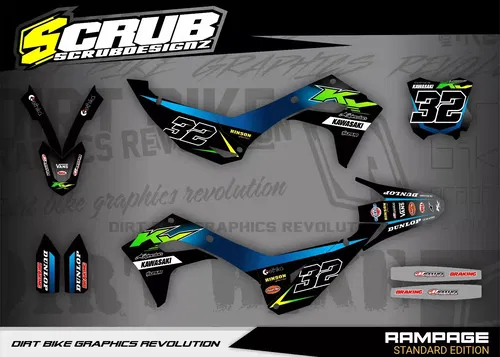 Kawasaki KX450 2024 2025 KX250 2025 Graphics Decals Stickers