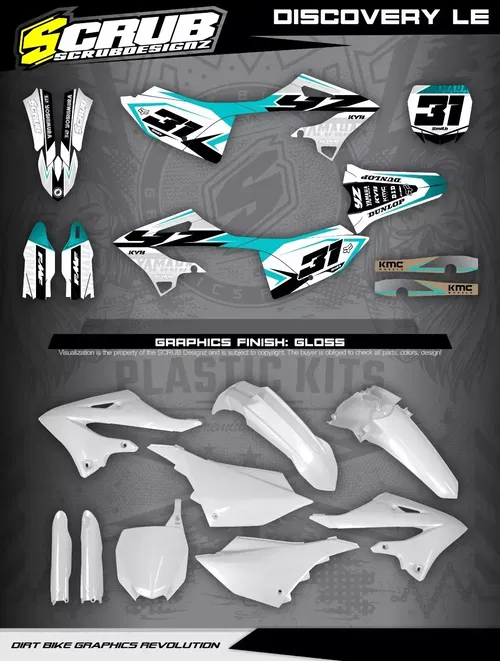 Plastics + Graphics Yamaha YZ125 YZ250 2022 2023 2024 2025 Custom number+name