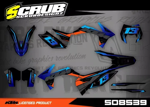 Plastics + Graphics KTM 2012 2013 XCF-W EXC EXC-F 125 200 250 300 350 450 500