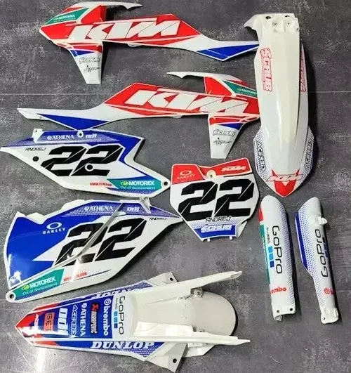 Plastics + Graphics applied KTM 2016 2017 2018 XC XC-F SX SX-F 125 250 350 450